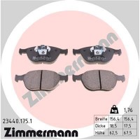 23440.175.1 ZIMMERMANN Комплект гальмівних колодок дисковий гальм
