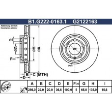 B1.G222-0163.1 GALFER Гальмівний диск