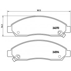 P 34 005 BREMBO Комплект гальмівних колодок дисковий гальм