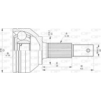 CVJ5754.10 OPEN PARTS Шарнирный комплект, Привідний вал