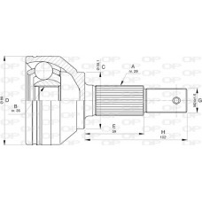 CVJ5754.10 OPEN PARTS Шарнирный комплект, Привідний вал