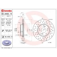 09.A455.1X BREMBO Гальмівний диск