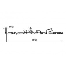 1 987 482 912 BOSCH Тросик, cтояночный тормоз