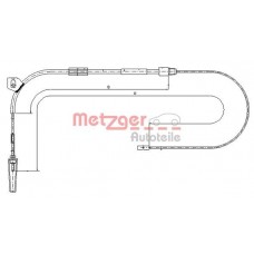 10.9330 METZGER Тросик, cтояночный тормоз