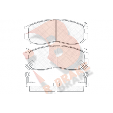 RB0771 R BRAKE Комплект гальмівних колодок дисковий гальм