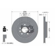 BDS1391 BENDIX Braking Гальмівний диск