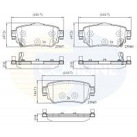 CBP32277 COMLINE Комплект гальмівних колодок дисковий гальм