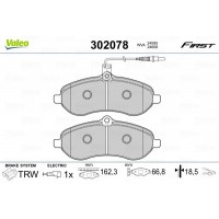 302078 VALEO Комплект гальмівних колодок дисковий гальм