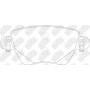 PN0194 NiBK Комплект гальмівних колодок дисковий гальм