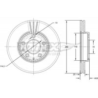 TX 71-41 TOMEX Brakes Гальмівний диск
