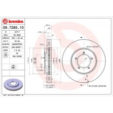 09.7285.10 BREMBO Гальмівний диск