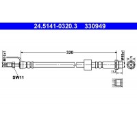 24.5141-0320.3 ATE Гальмівний шланг