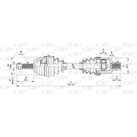 DRS6134.00 OPEN PARTS Привідний вал