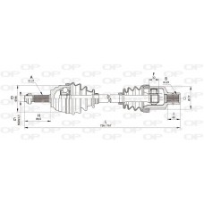 DRS6134.00 OPEN PARTS Привідний вал