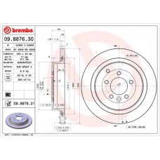 09.8876.31 BREMBO Гальмівний диск