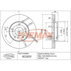 BD-2829 FREMAX Гальмівний диск