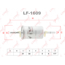 LF-1609 LYNXauto Паливний фільтр