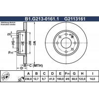 B1.G213-0161.1 GALFER Гальмівний диск