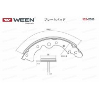 152-2313 WEEN Комплект гальмівних колодок
