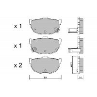 BPHY-2005 AISIN Комплект гальмівних колодок дисковий гальм