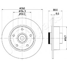 DP-0713 JAPANPARTS Гальмівний диск