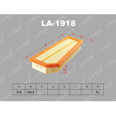 LA-1918 LYNXauto Повітряний фільтр