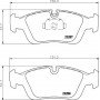 8DB 355 008-741 HELLA Комплект гальмівних колодок, дискове гальмо