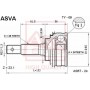 TY-09 ASVA Шарнирный комплект, Привідний вал