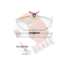 RB1438-700 R BRAKE Комплект гальмівних колодок дисковий гальм