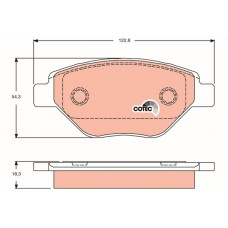 GDB1571 TRW Комплект гальмівних колодок дисковий гальм