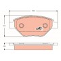 GDB1571 TRW Комплект гальмівних колодок дисковий гальм