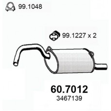 60.7012 ASSO Глушник вихлопних газів кінцевий