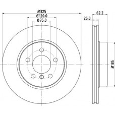 8DD 355 112-231 HELLA Гальмівний диск