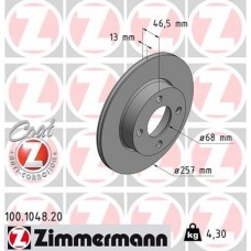 100.1048.20 ZIMMERMANN Гальмівний диск