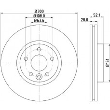 8DD 355 116-221 HELLA Гальмівний диск
