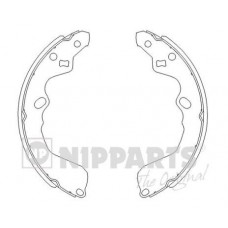 J3500319 NIPPARTS Комплект гальмівних колодок