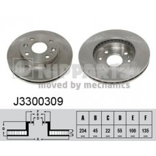 J3300309 NIPPARTS Гальмівний диск