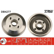 DB4277 TRW Гальмівний барабан