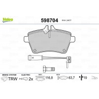 598704 VALEO Комплект гальмівних колодок дисковий гальм