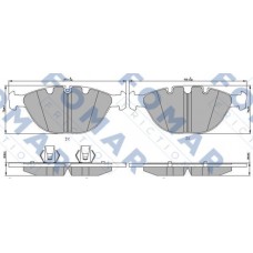 FO 228583 FOMAR Friction Комплект гальмівних колодок дисковий гальм