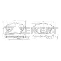 BS-1527 ZEKKERT Комплект гальмівних колодок дисковий гальм