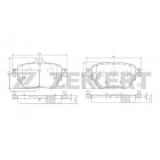 BS-1527 ZEKKERT Комплект гальмівних колодок дисковий гальм