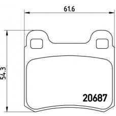 P 50 007 BREMBO Комплект гальмівних колодок дисковий гальм