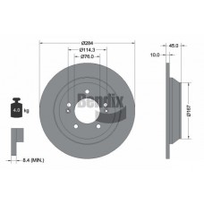 BDS1967 BENDIX Braking Гальмівний диск