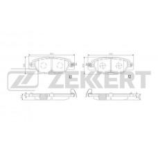 BS-3019 ZEKKERT КомплеК т гальмівних колодок, дискове гальмо