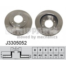 J3305052 NIPPARTS Гальмівний диск