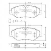 N3601100 NIPPARTS Комплект гальмівних колодок дисковий гальм