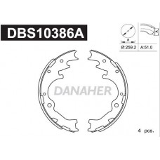 DBS10386A DANAHER Комплект гальмівних колодок