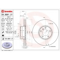 09.8961.21 BREMBO Гальмівний диск