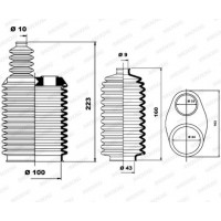 K150071 MOOG Комплект пильника рульове управління